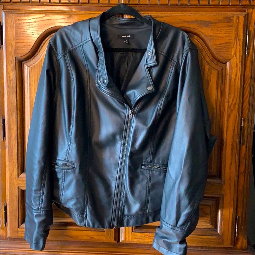 Torrid Black Faux Leather Jacket
